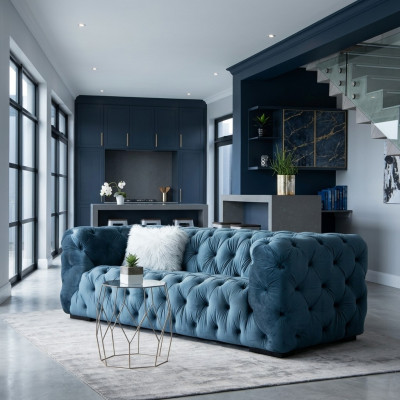 Chesterfield 3 miejsce siedzące Nowoczesna luksusowa designerska kanapa salonowa trzyosobowa