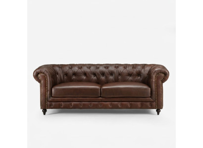 Chesterfield 3 osobowa klasyczna luksusowa sofa barokowa rokoko z tekstylną skórzaną kanapą nowa