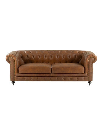 jvmoebel ® - Sofa z skóry - Brązowy fotel tapicerowany Treosobowa sofa zestaw