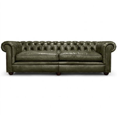 Elegancka kanapa do salonu czteroosobowa Chesterfield Skóra Materiał Kanapy Sofa Nowość