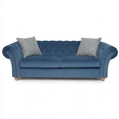 jvmoebel ® Sofa z prawdziwej skóry - Projekt tapicerki Dwuosobowa kanapa w kolorze niebieskim, nowa