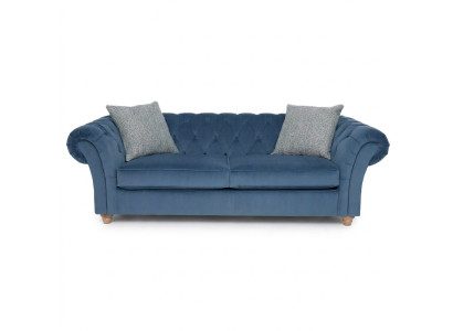 jvmoebel ® Sofa z prawdziwej skóry - Projekt tapicerki Dwuosobowa kanapa w kolorze niebieskim, nowa