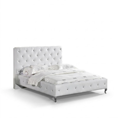 Chesterfield Łóżko Design Sypialnia Łóżko angielskie 140x200cm Włókienniczy Podkładka