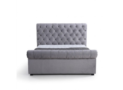 Design Chesterfield Łóżko Włókiennicze Podkładka Skóra Hotel łóżko Sypialnia New Aksamit