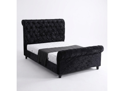 Czarna Sypialnia Chesterfield Łóżko Noble Sypialnia Łóżko