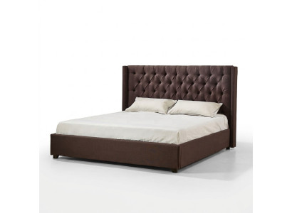 Sypialnia Łóżko 200x200cm Podkładka do łóżka Chesterfield Włókienniczy Materiał
