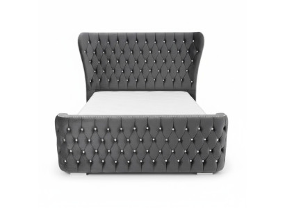 Chesterfield Hotel Double Skóra Łóżko Sypialnia Podkładka Luksusowe łóżko 200x200