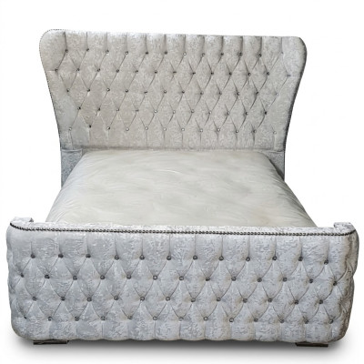 Chesterfield Łóżko Sypialnia łóżko Włókienniczy 180x200cm Aksamit Big Hotel łóżka Nowe