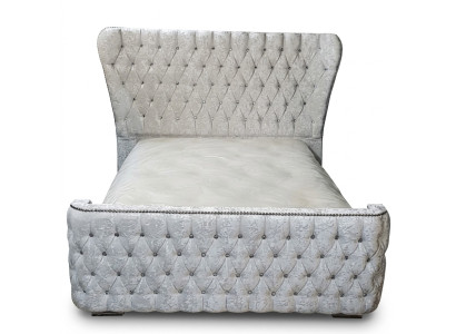 Chesterfield Łóżko Sypialnia łóżko Włókienniczy 180x200cm Aksamit Big Hotel łóżka Nowe