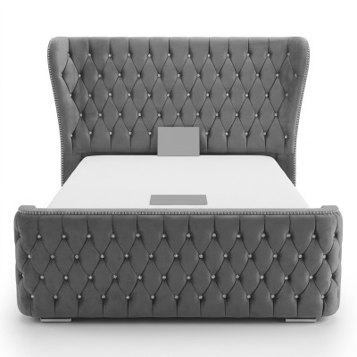 Chesterfield Włókienniczy Łóżko Sypialnia łóżko Podwójna Podkładka 140/160/180/200 cm