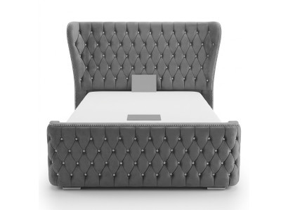 Chesterfield Włókienniczy Łóżko Sypialnia łóżko Podwójna Podkładka 140/160/180/200 cm