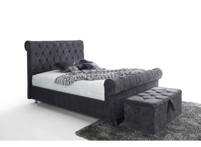 Chesterfield Design Aksamit Łóżko Luksusowe łóżko Włókiennicze Sypialnia Double