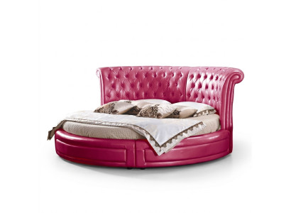 Okrągłe łóżko Classic Bed Chesterfield Podkładka Okrągłe łóżko Skóra