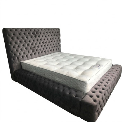 Nowoczesne Stylowe Łóżko Chesterfield Sypialnia łóżka Włókiennicze Meble