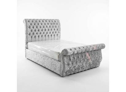 Aksamit Velvet Chesterfield Design Łóżko Rama łóżka Classic Podkładka łóżka Nowość