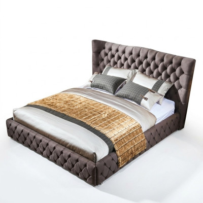 Chesterfield Big Łóżko Big Zagłówek Ears bed Podkładka Podwójne łóżko