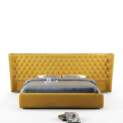 XXL Duża Ściana Panelowa Łóżko Chesterfield Hotel Luxury Design łóżko 200x200cm Nowość