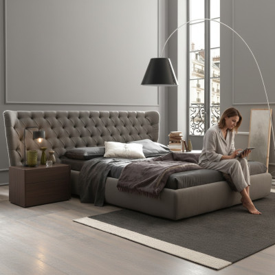 Duże Chesterfield Luxury Podwójne łóżko Designerskie Meble Sypialnia