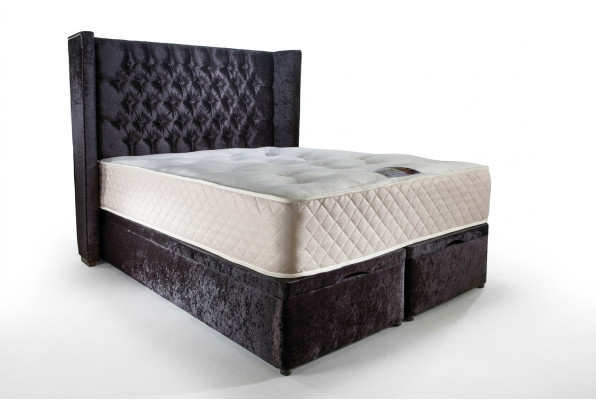 Chesterfield Designer Łóżko Sypialnia Włókienniczy Skóra Podkładka Aksamit 160x200 Nowość