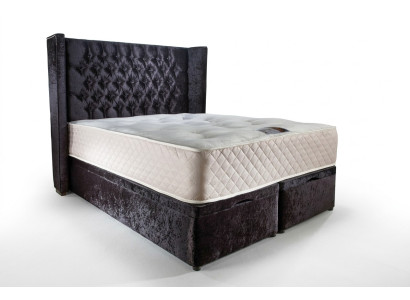 Chesterfield Designer Łóżko Sypialnia Włókienniczy Skóra Podkładka Aksamit 160x200 Nowość