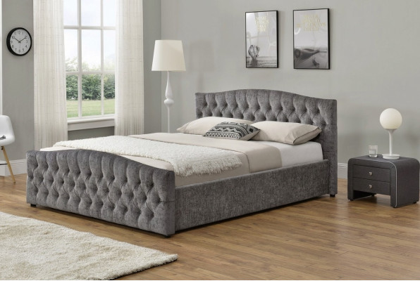 Chesterfield Łóżko Design Sypialnia Łóżko angielskie 180x200 Włókienniczy Podkładka