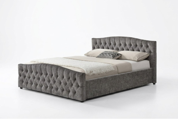 Chesterfield Łóżko Design Sypialnia Łóżko angielskie 180x200 Włókienniczy Podkładka