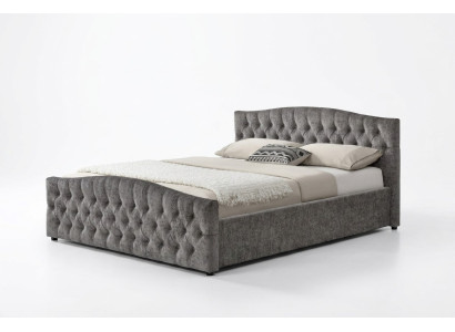 Chesterfield Łóżko Design Sypialnia Łóżko angielskie 180x200 Włókienniczy Podkładka
