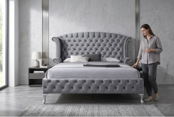 Nostalgia Łóżko Chesterfield Sofa Uszy łóżka angielskie Sypialnia Design Nowość