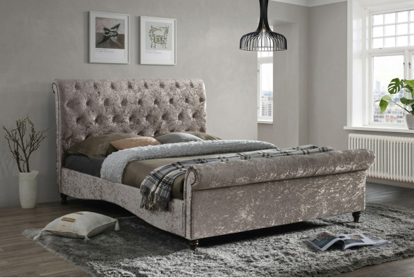 Luksusowe Chesterfield Przyciski łóżek Sypialnia Design Meble Łóżko Double Hotel Nowość