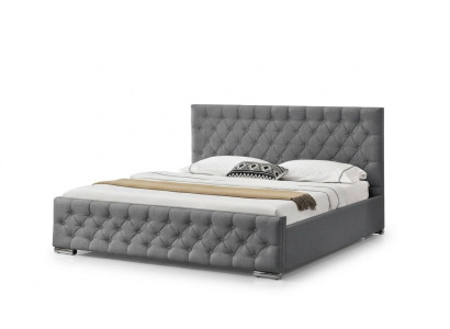 Chesterfield Łóżko Design Sypialnia Łóżko angielskie 200x200cm Włókienniczy Podkładka