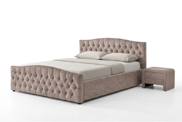Designerskie łóżko tapicerowane Łóżko Włókiennicze Skóra Podkładka łóżko 180x200cm Sypialnia