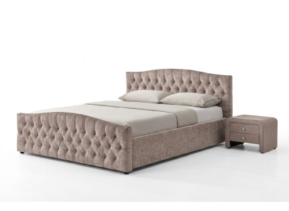 Designerskie łóżko tapicerowane Łóżko Włókiennicze Skóra Podkładka łóżko 180x200cm Sypialnia