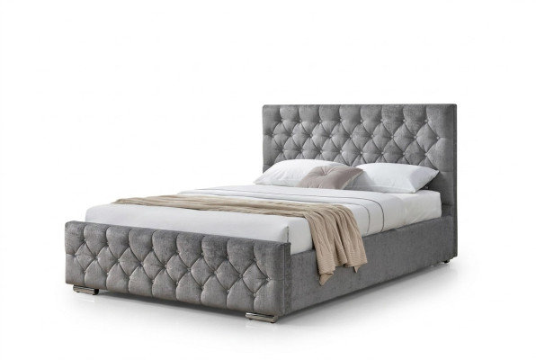 Chesterfield Łóżko Design Sypialnia Łóżko angielskie 160x200cm Włókienniczy Podkładka