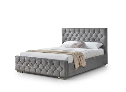 Chesterfield Łóżko Design Sypialnia Łóżko angielskie 160x200cm Włókienniczy Podkładka