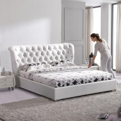 Chesterfield Łóżko Sypialnia łóżko Włókienniczy 180x200cm Aksamit Big Hotel łóżka Nowe