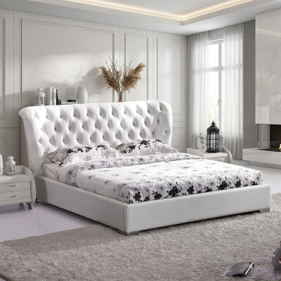 Chesterfield Łóżko Sypialnia łóżko Włókienniczy 180x200cm Aksamit Big Hotel łóżka Nowe