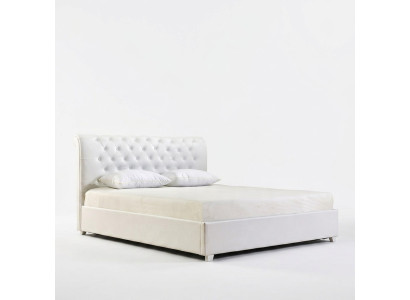 Designerskie Chesterfield Łóżko Sypialnia sztuczna skóra Podkładka 140/160/180/200 cm