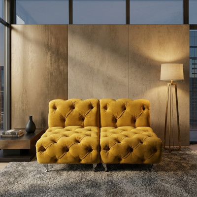 Chesterfield Hotel Double Skóra Łóżko Sypialnia Podkładka Luksusowe łóżko 200x200cm