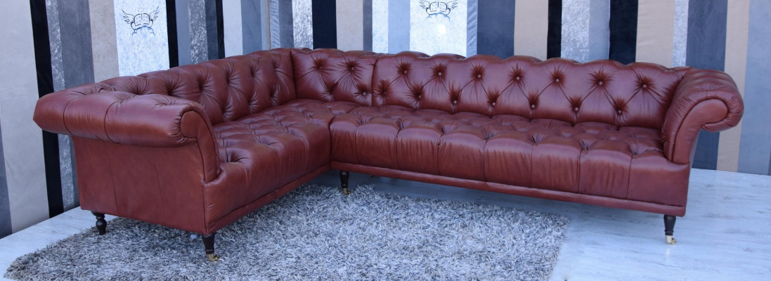 Narożnik Noble Chesterfield Podkładka Ustawić -Wykonane na miarę