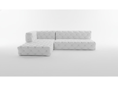 Design Narożnikowa kanapa Kanapa Skóra Podkładka Sofa Zestaw narożny Kryształy Narożnikowa kanapa Nowość