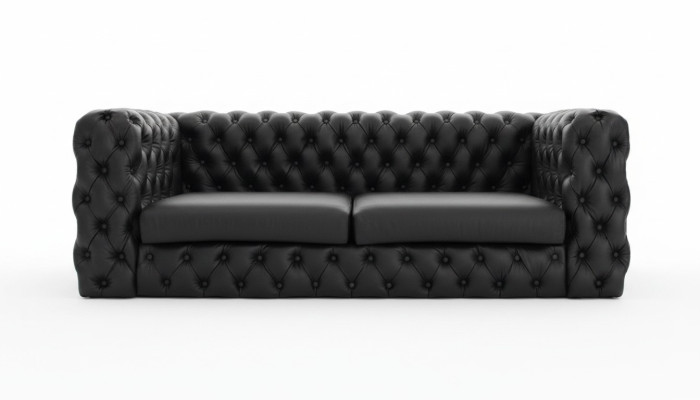 Black Chesterfield 3 miejsce do siedzenia Sofa Designer Luxury Ustaw