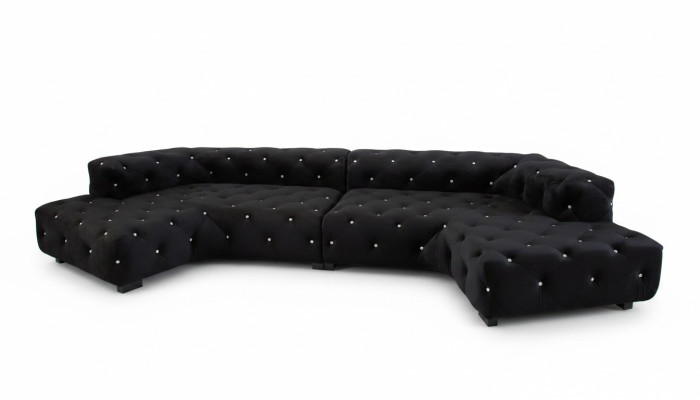 Klasyczna designerska kanapa Chesterfield Aksamit dla Kryształowych kamienie Żywy krajobraz