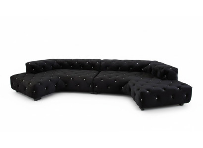 Klasyczna designerska kanapa Chesterfield Aksamit dla Kryształowych kamienie Żywy krajobraz