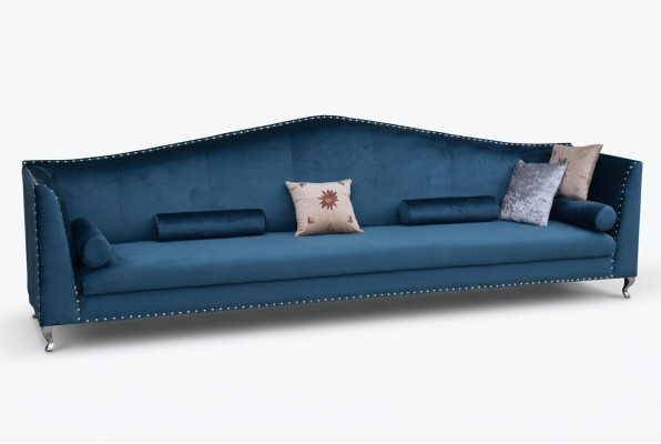 Sofa Kanapa Podkładka Materiał Skóra Kanapa Blaue Ustawić 5 osobowa