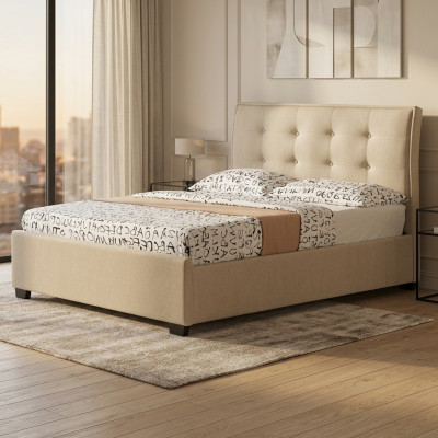 Chesterfield Design Podkładka Angielska Łóżko Szare łóżko 160/180x200 cm Podwójne łóżko