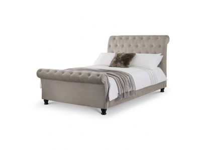 Chesterfield Design Podkładka English Łóżko Szare 160/180x200 Podwójne łóżko