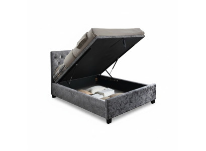 Designerskie Chesterfield Łóżko Sypialnia Włókienniczy Skóra Podkładka 140/160/180/200 cm