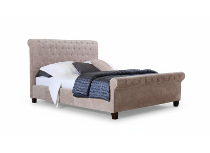 Chesterfield Design Aksamit Łóżko Luxury Włókienniczy łóżko Sypialnia Podwójne 160x200cm