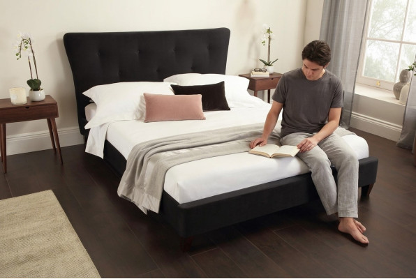 Chesterfield Hotel Double Skóra Łóżko Sypialnia Podkładka Luksusowe łóżko 140x200cm
