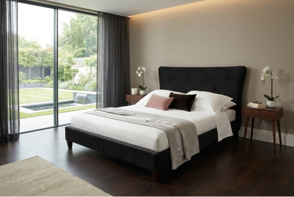 Chesterfield Hotel Double Skóra Łóżko Sypialnia Podkładka Luksusowe łóżko 140x200cm